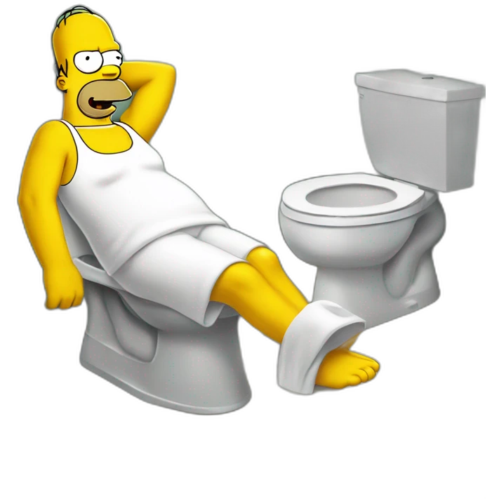 Homer Simpson au toilette  emoji