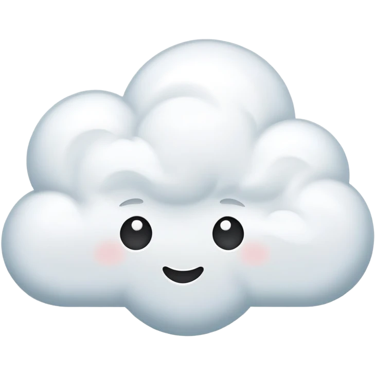 empty white cloud shape to write in emoji