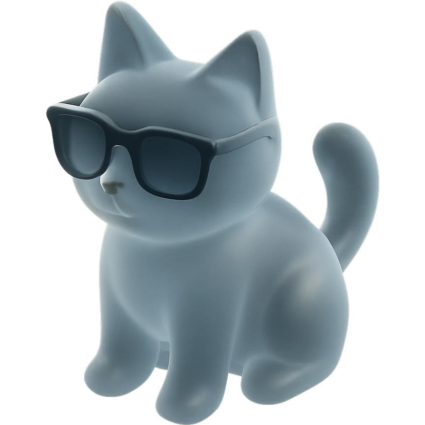 Cat wearing sunglasses emoji