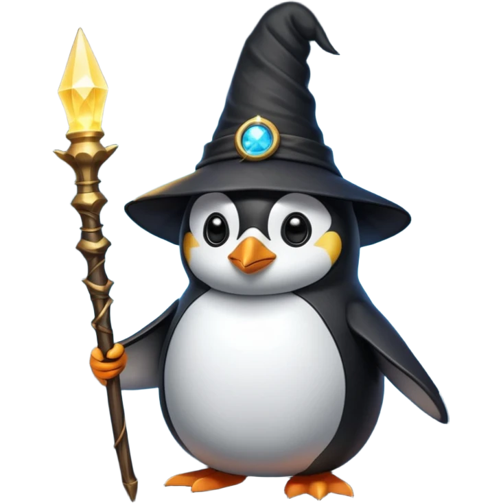 Penguin Wizard emoji