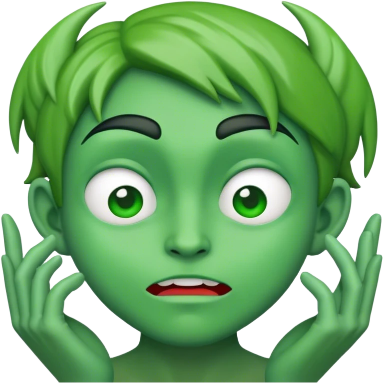 Green with jealousy  emoji