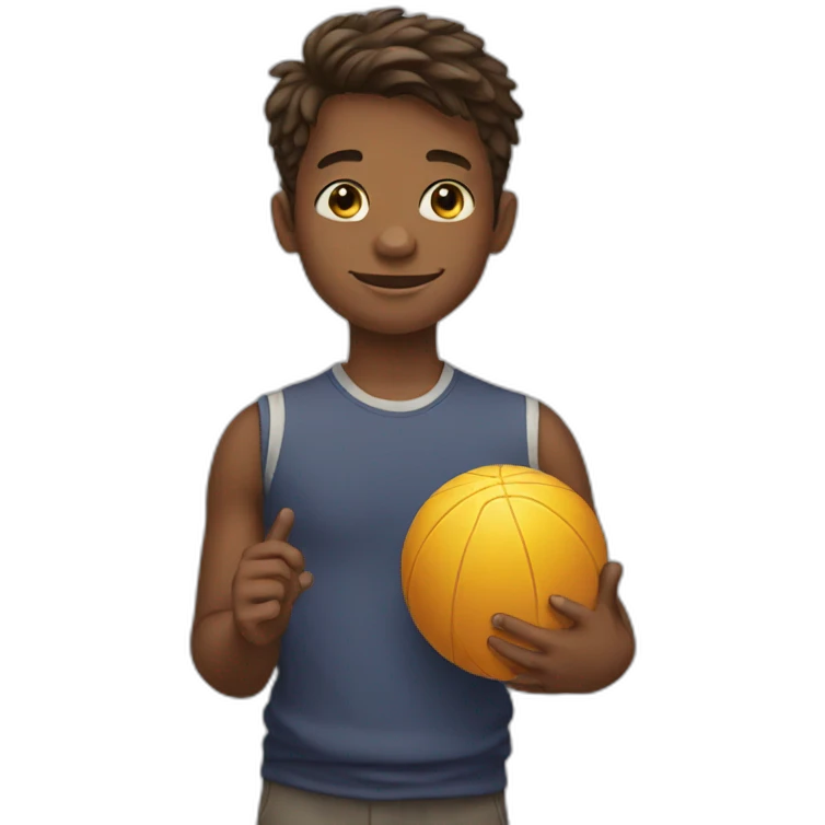 Boy holding a ball emoji