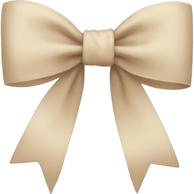 beige bow emoji