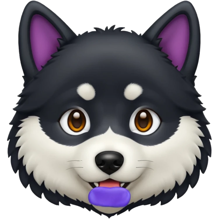 Create a black husky emoji emoji