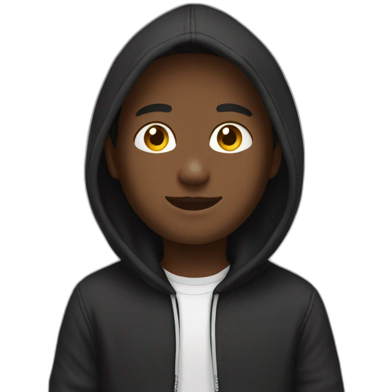 Black and white hoodie  emoji
