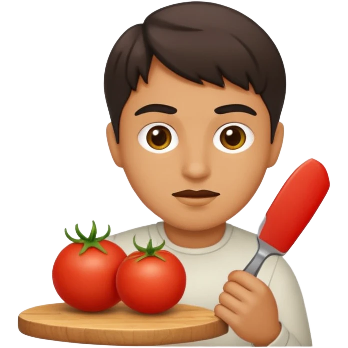 kfine chopping a tomato emoji