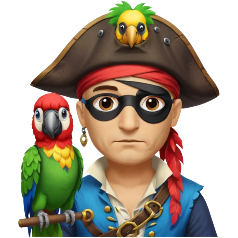 pirate and parrot emoji