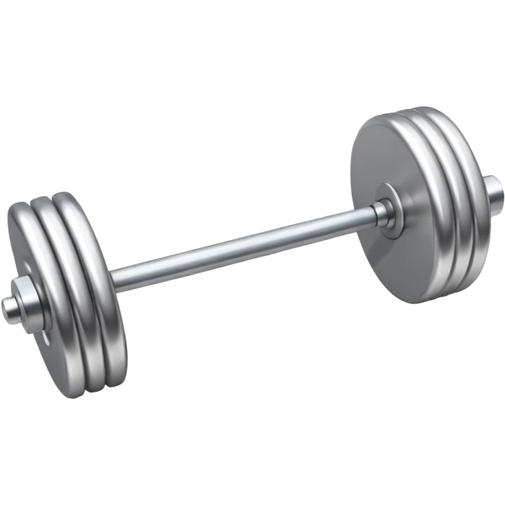 Silver barbell emoji