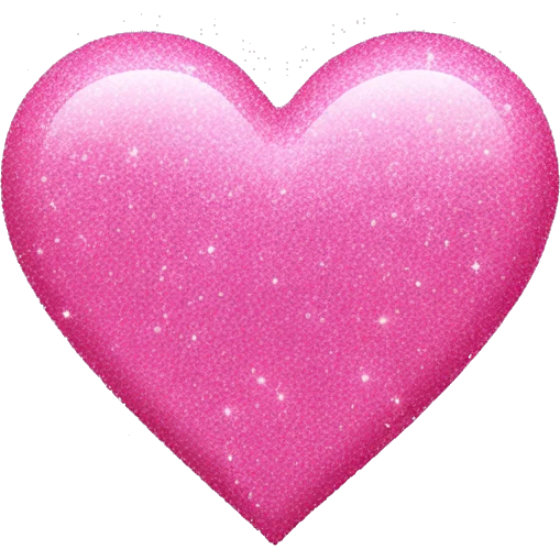 Pink glitter heart emoji