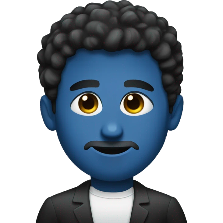 Hombre de pelo negro y ojos azules  emoji