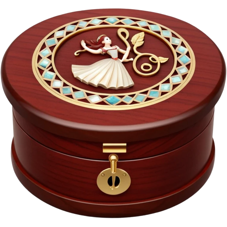  драгоценная шкатулка музыкальная круглая  emoji