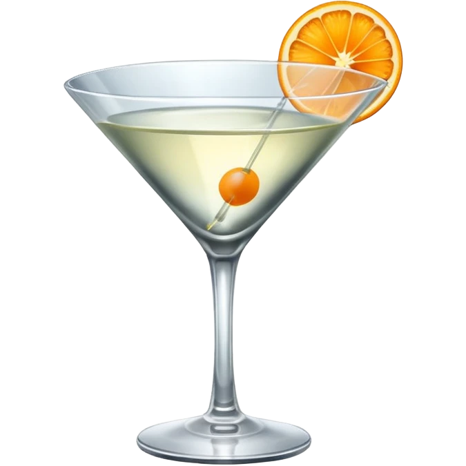 Martini with orange slice emoji