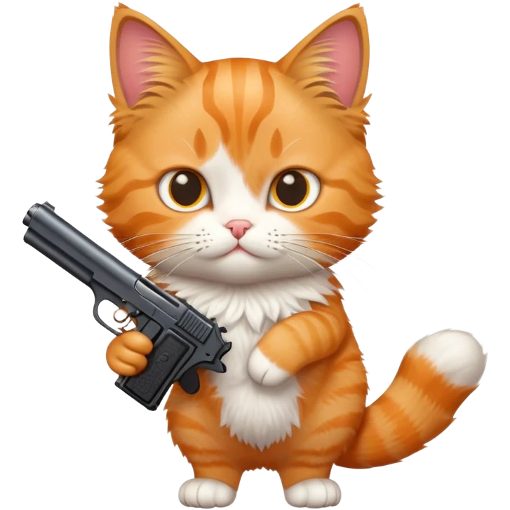 cat with a gun emoji