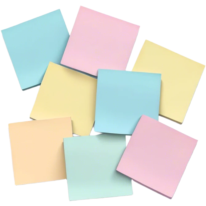 pastel sticky notes emoji