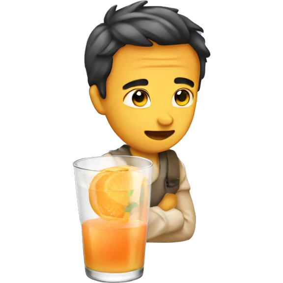 43 with apricot juice emoji