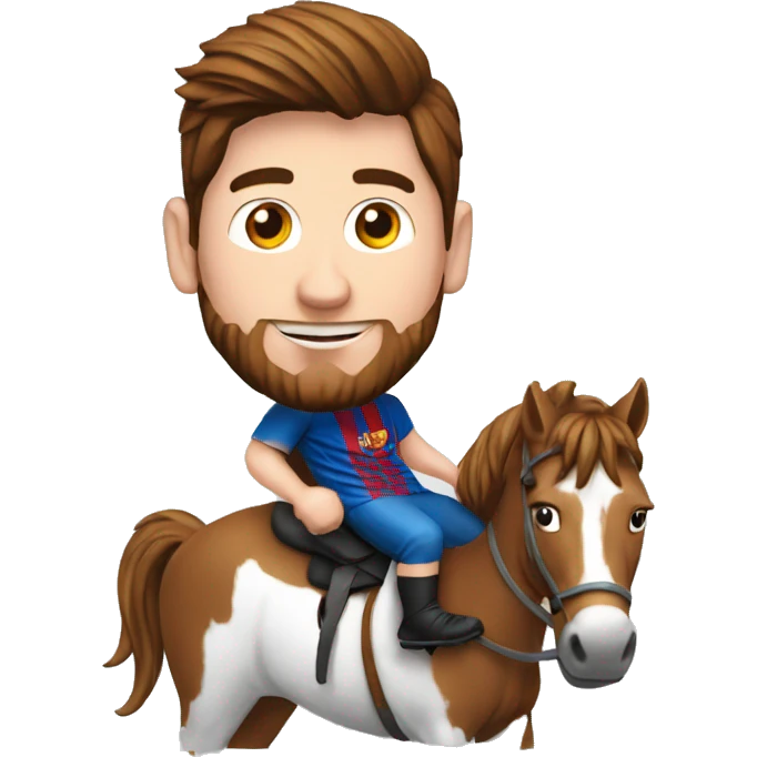 Messi sur un cheval  emoji