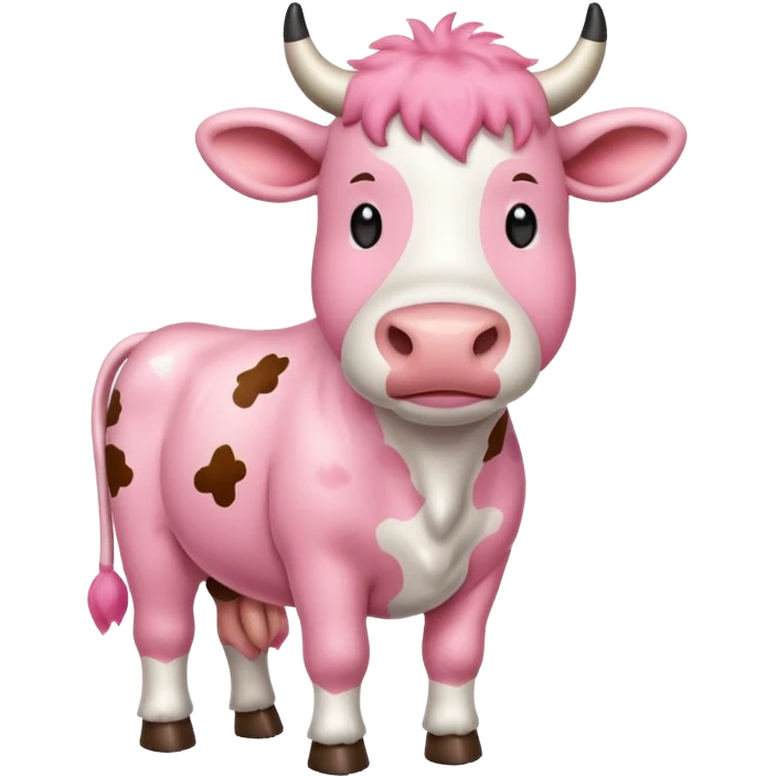 Animal crossing pink cow emoji