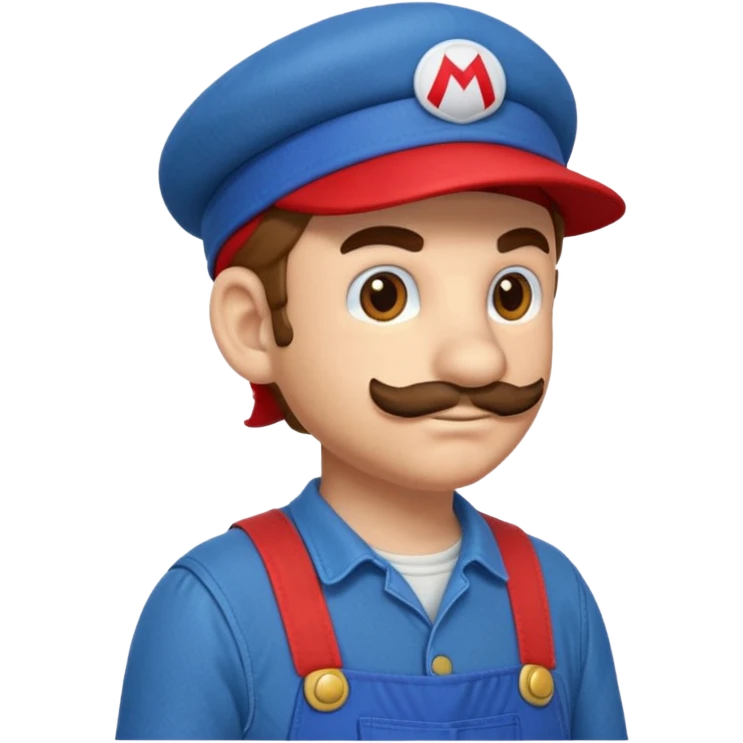 Mario de profil en 2D emoji