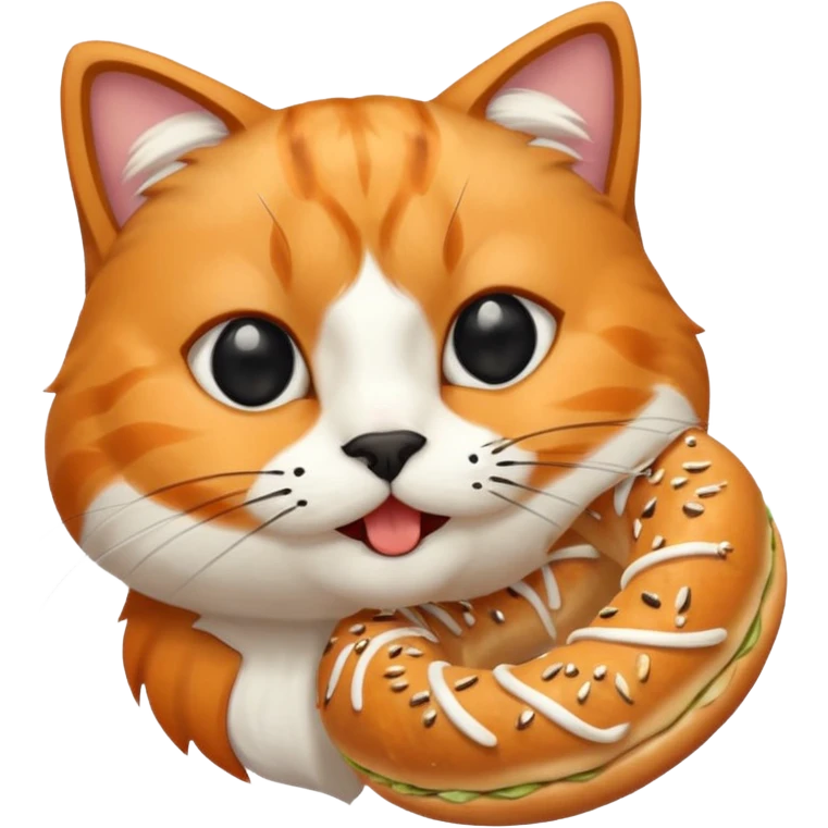 Simit yiyen kedi emoji