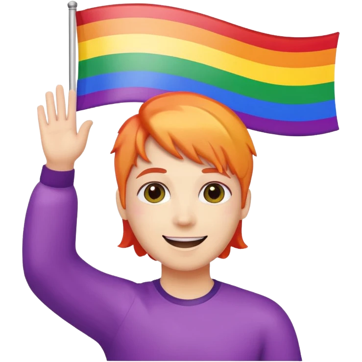 Nazi with pride flag emoji
