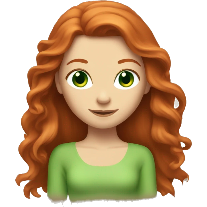 long-haired redhead woman with green eyes doing the splits emoji
