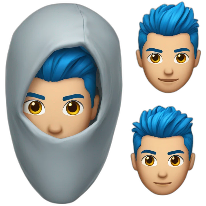 Cr7 blue hair emoji