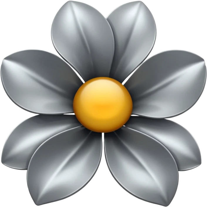 a metal flower  emoji