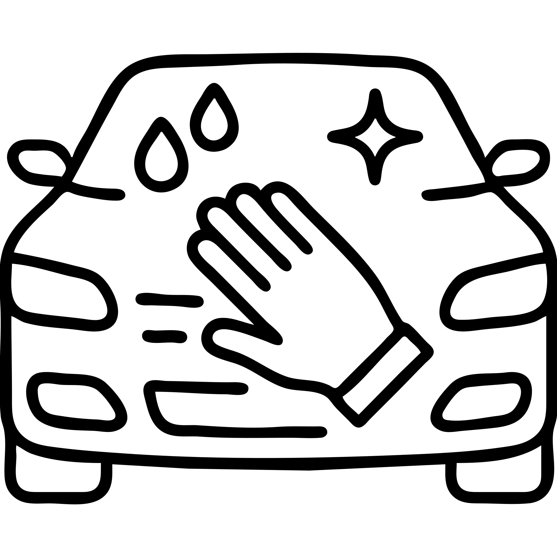 outlined icon of a premium car hood with an elegant hand wearing a white glove, water drops and shine, black and silver, smooth motion lines, modern and clean emoji
