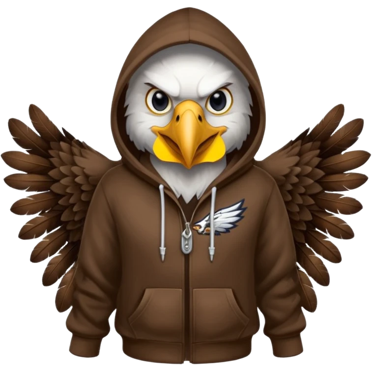 Eagle wearing eagles hoody emoji