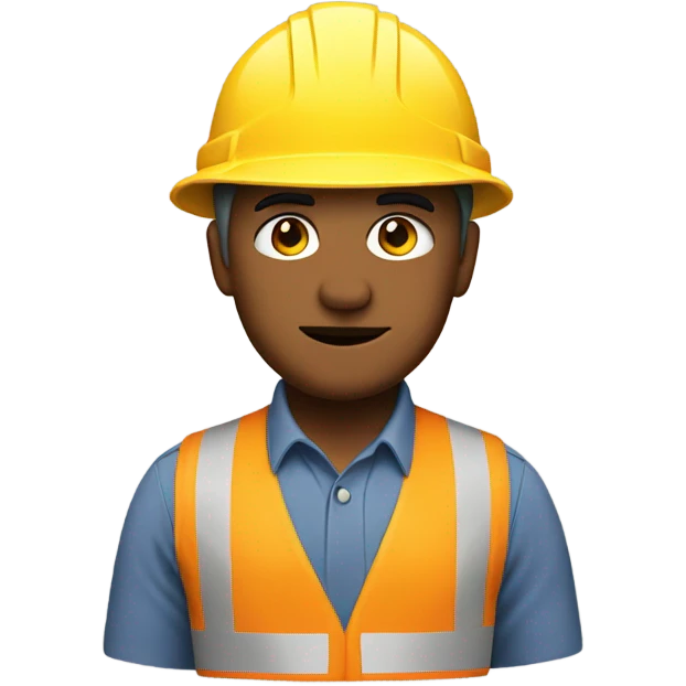 Ron wearing hard hat  emoji