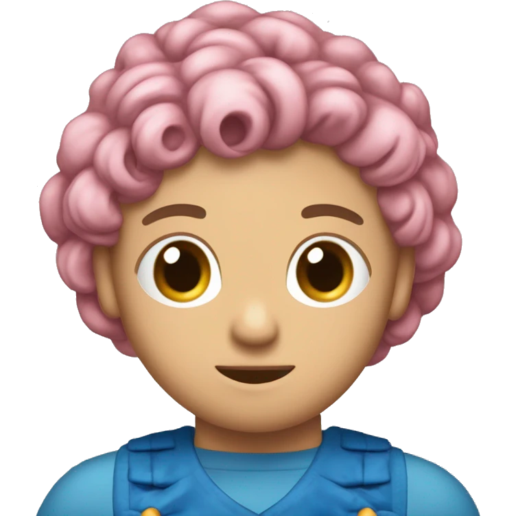 Scoiattolo con fiocco rosa che mangia una castagna assieme ad uno scoiattolo con maglia azzurra emoji