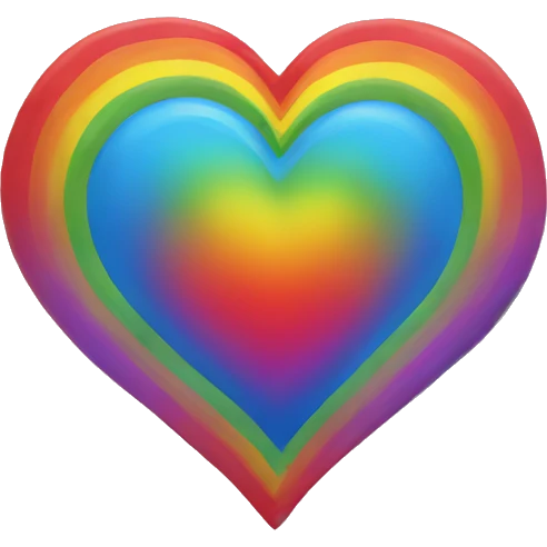 Rainbow heart  emoji