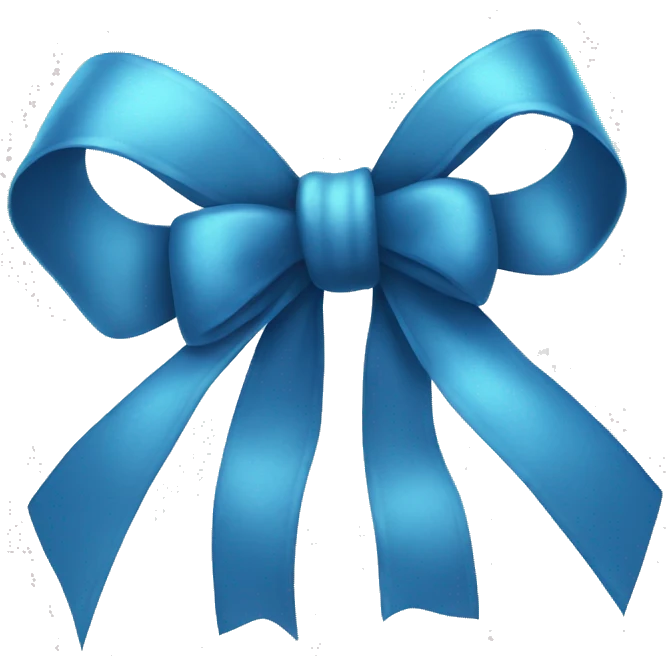 Blue Christmas bow emoji