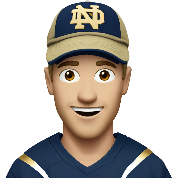Notre dame Caucasian fan emoji
