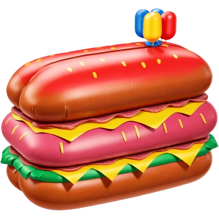  paris SPAM meat jeff koons style inflatable sculpture art painting  emoji