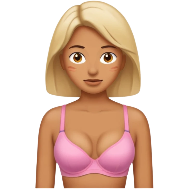 Hot face with bra emoji