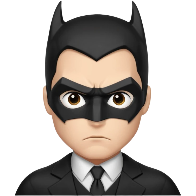 batman character face only younger emoji