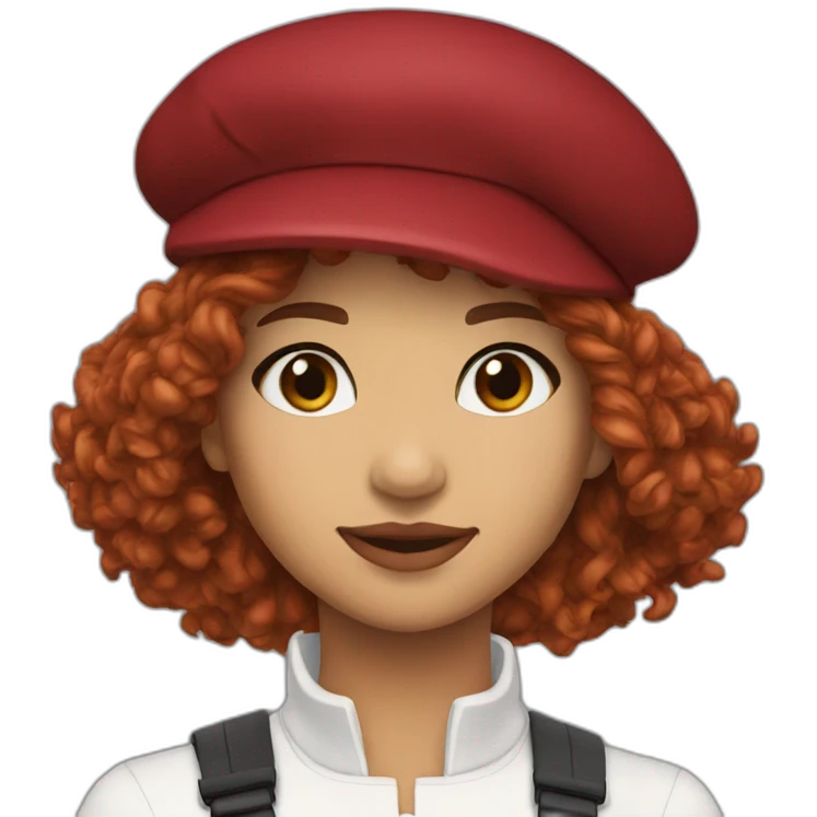 zendaya, -choker, -beret, -redhead emoji