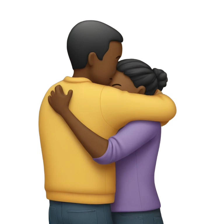 Two people hugging emoji