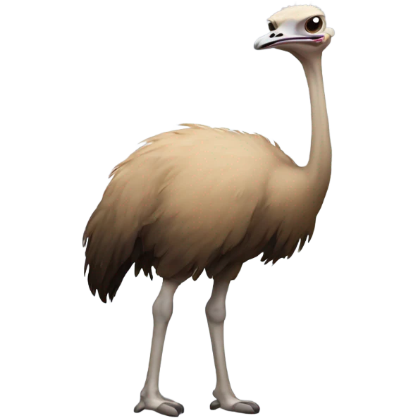 Ostrich with head in ground  emoji