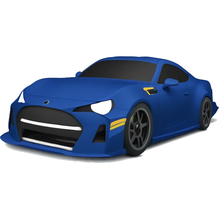 Precise wide-body dark blue Cardstock Papercraft fr-s racecar emoji