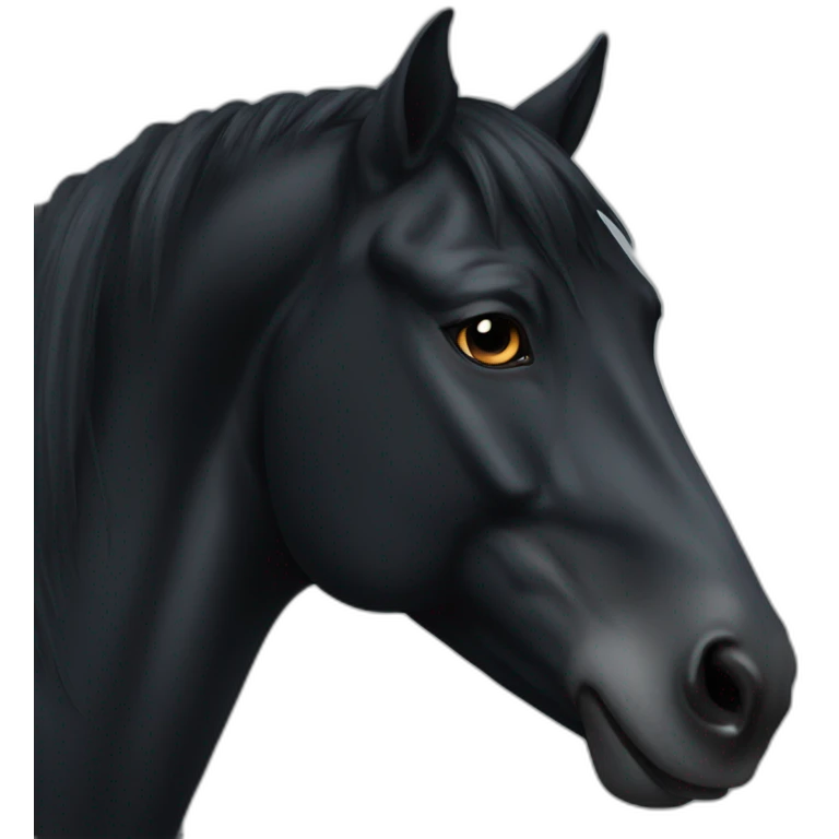 black horse face emoji