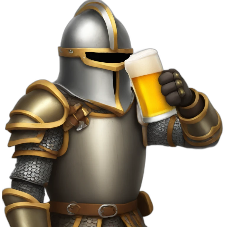 drinking beer knight emoji