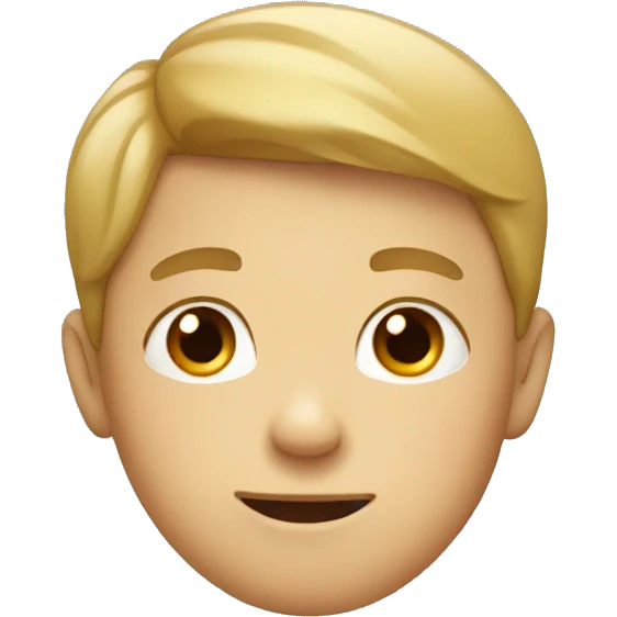a boy with cute face emoji