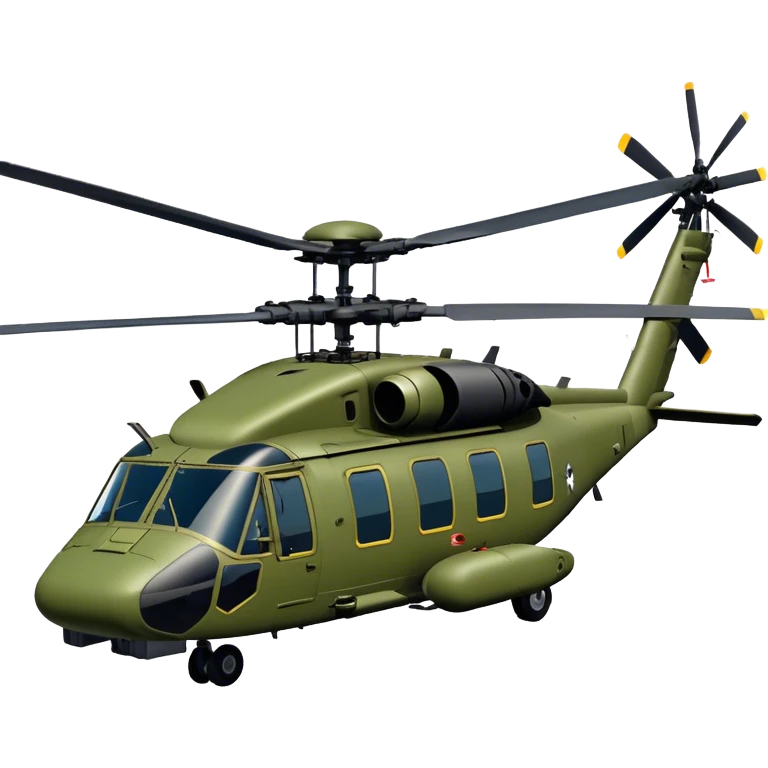 Sikorsky UH-60 Black Hawk - Sikorsky (Model Year: 2022) (Iconic colour: Olive green) emoji