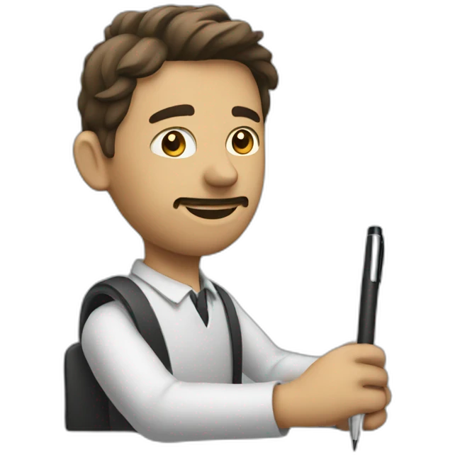 man with a pen emoji