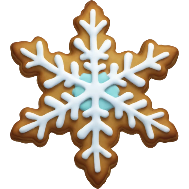 Christmas Cookie snowflake shape emoji