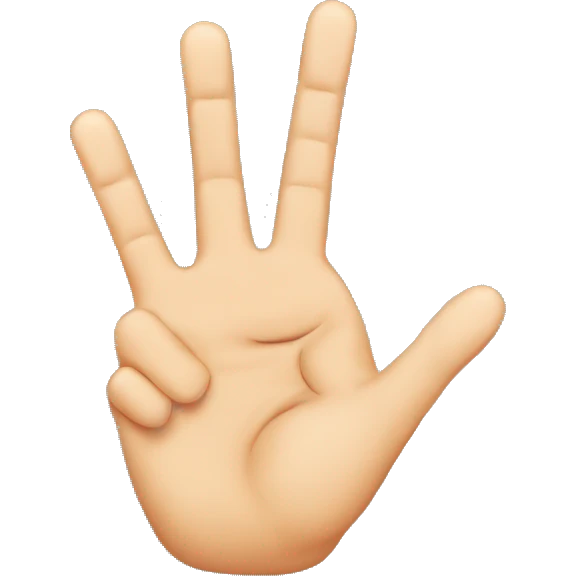  Three fingers emoji