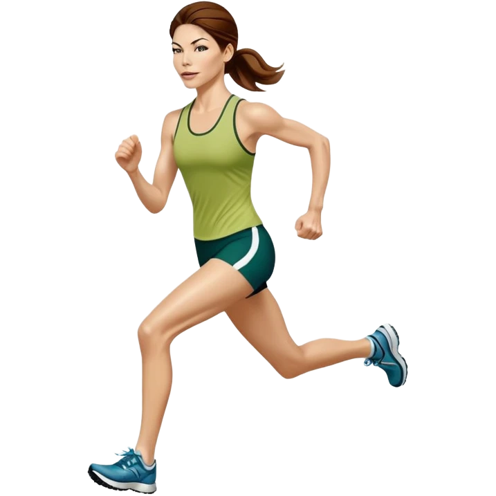 Michelle Monaghan running, female actress with brown hair emoji