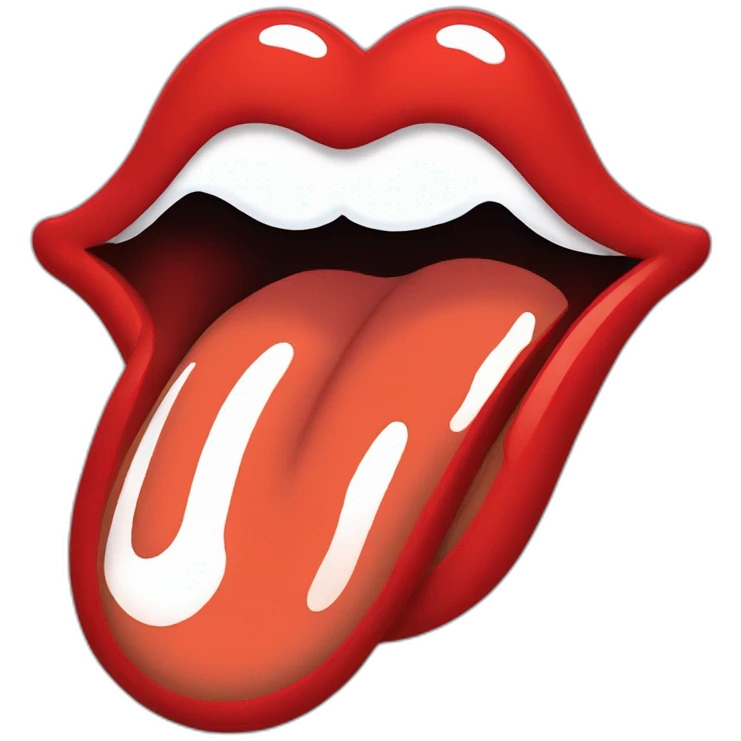 Rolling Stones tongue logo emoji